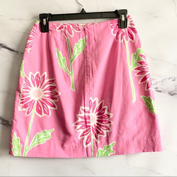 VTG Lilly Pulitzer Jumbo Daisy Print Fully Lined Skirt Size 4 - Picture 3 of 5